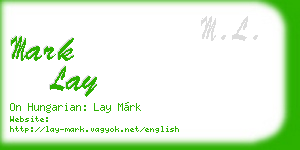 mark lay business card